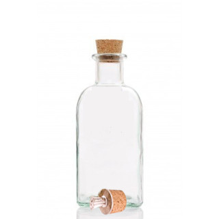 Glasflasche 0,5 Liter mit Ausgießer, leer